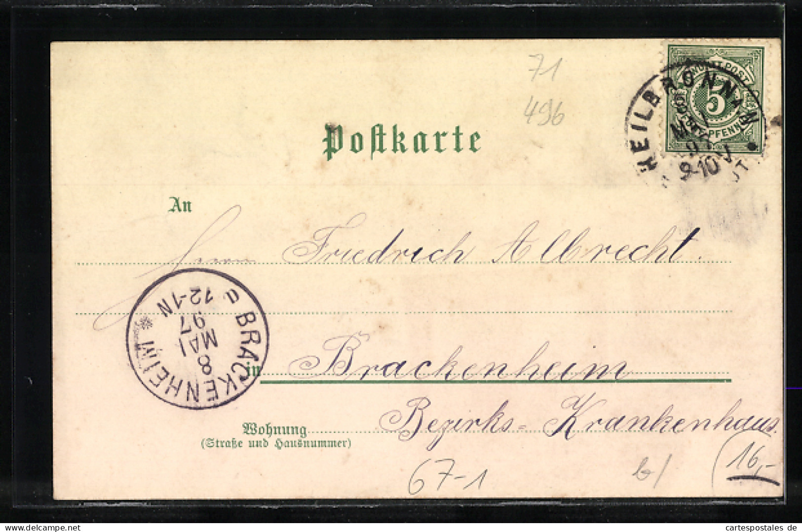 Lithographie Heilbronn, Gewerbe- Und Industrieausstellung 1897, Tracht, Wappen  - Exposiciones