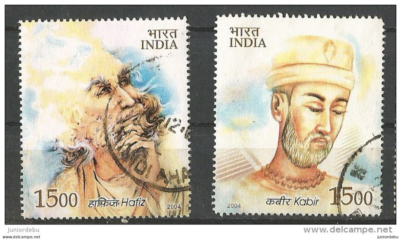 India - 2004 - Joint Issue With Iran  - USED.  ( Condition As Per Scan ) ( Poets, Kabir, Hafiz ) ( OL 06/10/2014) - Usados