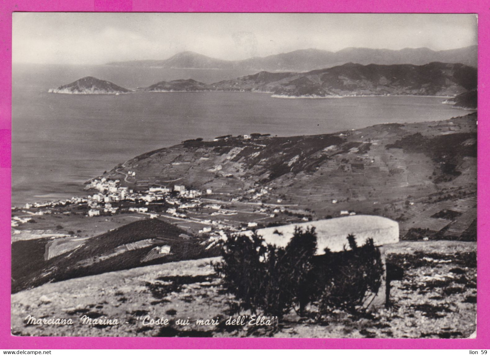 293947 / Italy - MARCIANA MARINA - Cotes De L'Elba Coast Of The Elba  PC 1959 Livorno USED - 35 L Coin Of Syracuse - 1946-60: Storia Postale