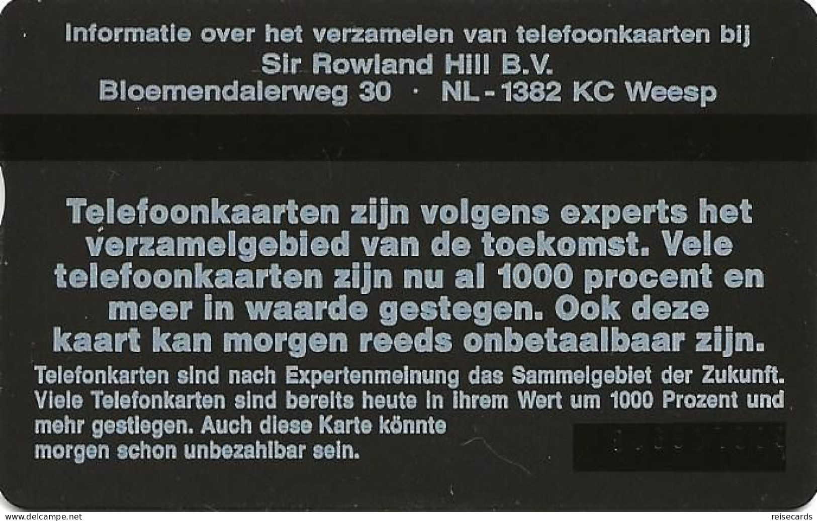Netherlands: Ptt Telecom - 1993 302L Willem Van Oranje. Mint - Private