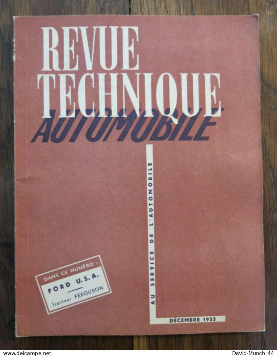 Revue Technique Automobile # 92. Décembre 1953 - Auto/Moto
