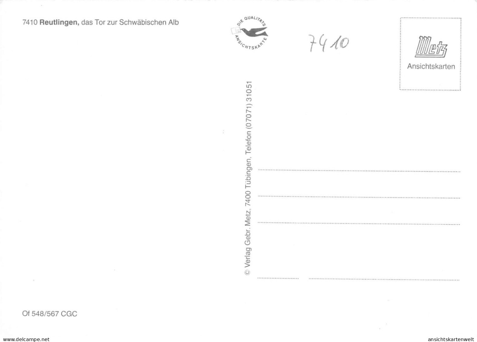 Reutlingen Panorama Ngl #170.876 - Other & Unclassified