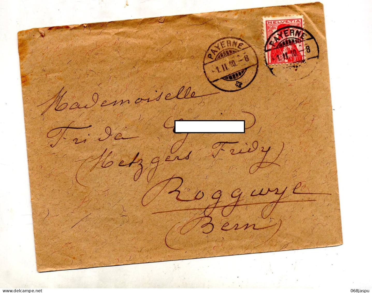 Lettre Cachet Payerne Sur Helvetia + Ruggwil - Storia Postale