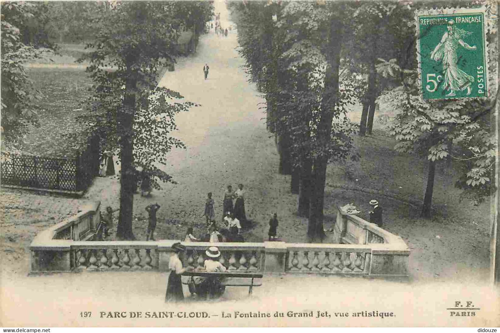 92 - Saint Cloud - Parc De Saint Cloud - La Fontaine Du Grand Jet - Vue Artistique - Animée - CPA - Voir Scans Recto-Ver - Saint Cloud