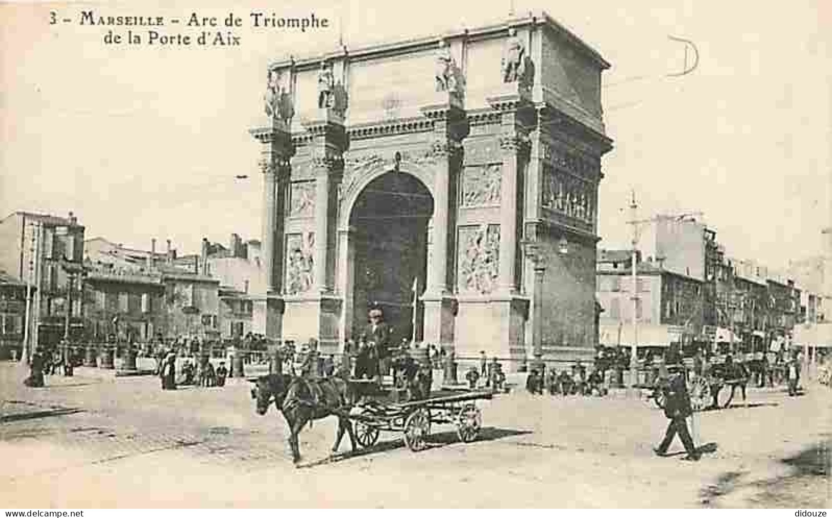 13 - Marseille - Arc De Triomphe De La Porte D'Aix - Animée - Attelage De Chevaux - Carte Neuve - CPA - Voir Scans Recto - Non Classés