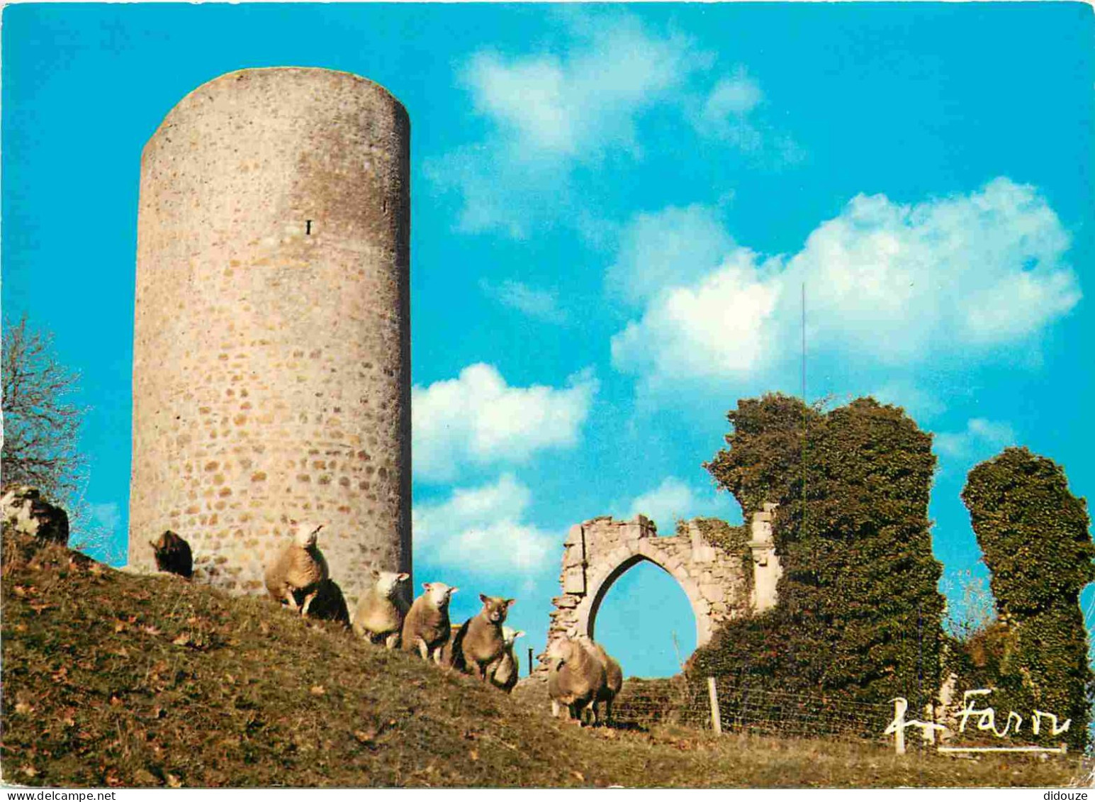 87 - Chalus - Ruines De L'église Romane Et Donjon Du Château Chabrol D'où Fût Blessé Mortellement Richard Cœur De Lion R - Chalus