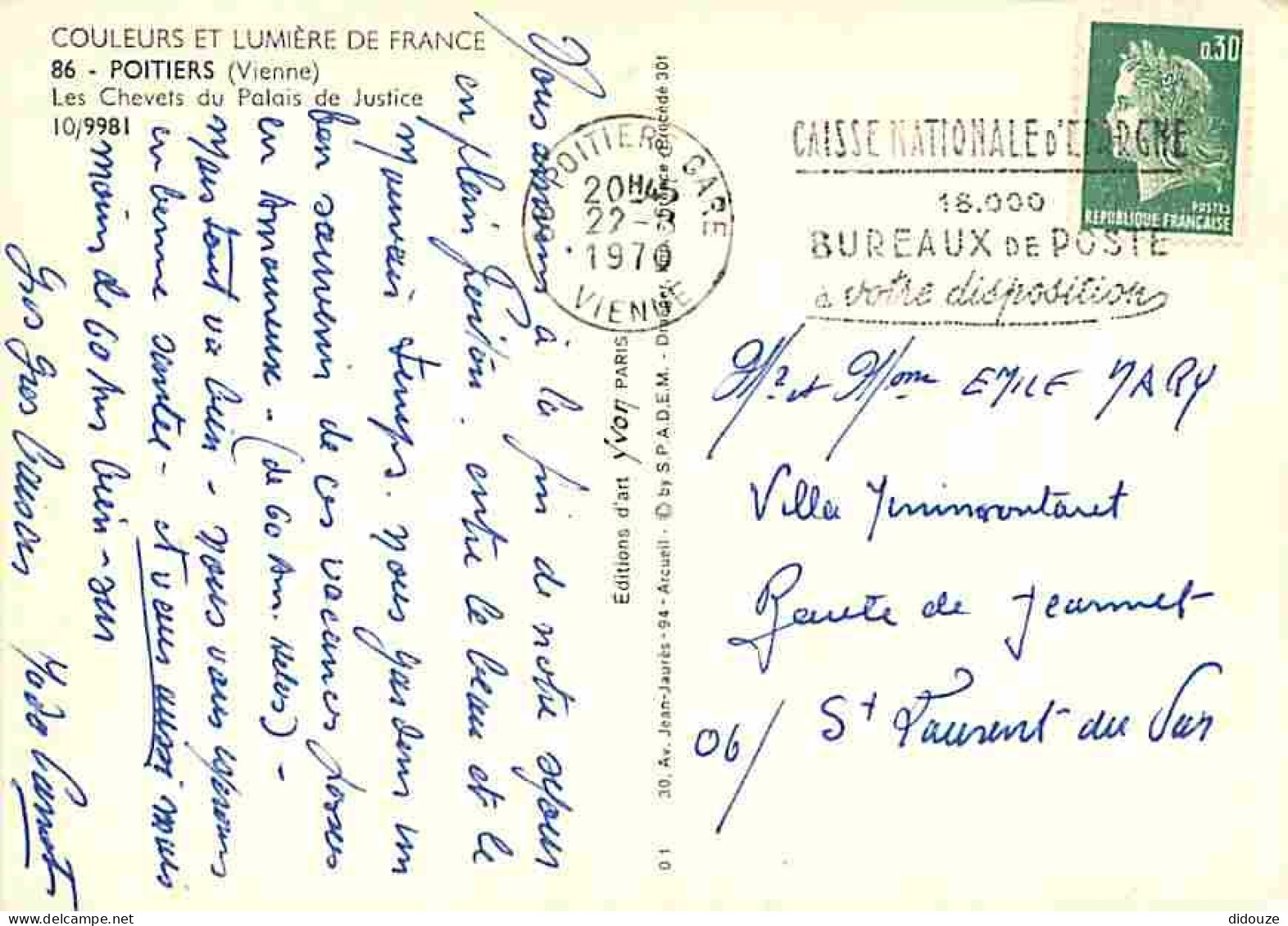 86 - Poitiers - Le Palais De Justice - Le Chevet - CPM - Voir Scans Recto-Verso - Poitiers