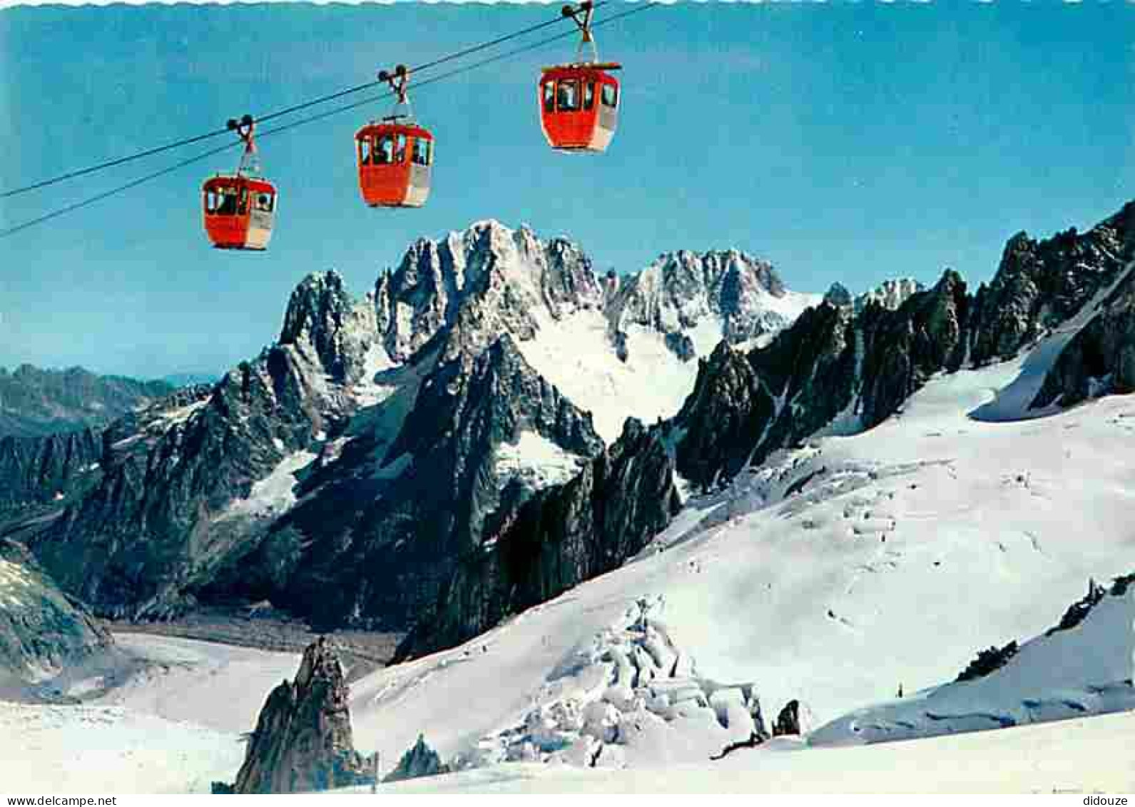 74 - Chamonix - Mont-Blanc - Téléphérique De L'Aiguille Du Midi - Traversée De La Vallée Blanche - Les Drus - La Verte - - Chamonix-Mont-Blanc