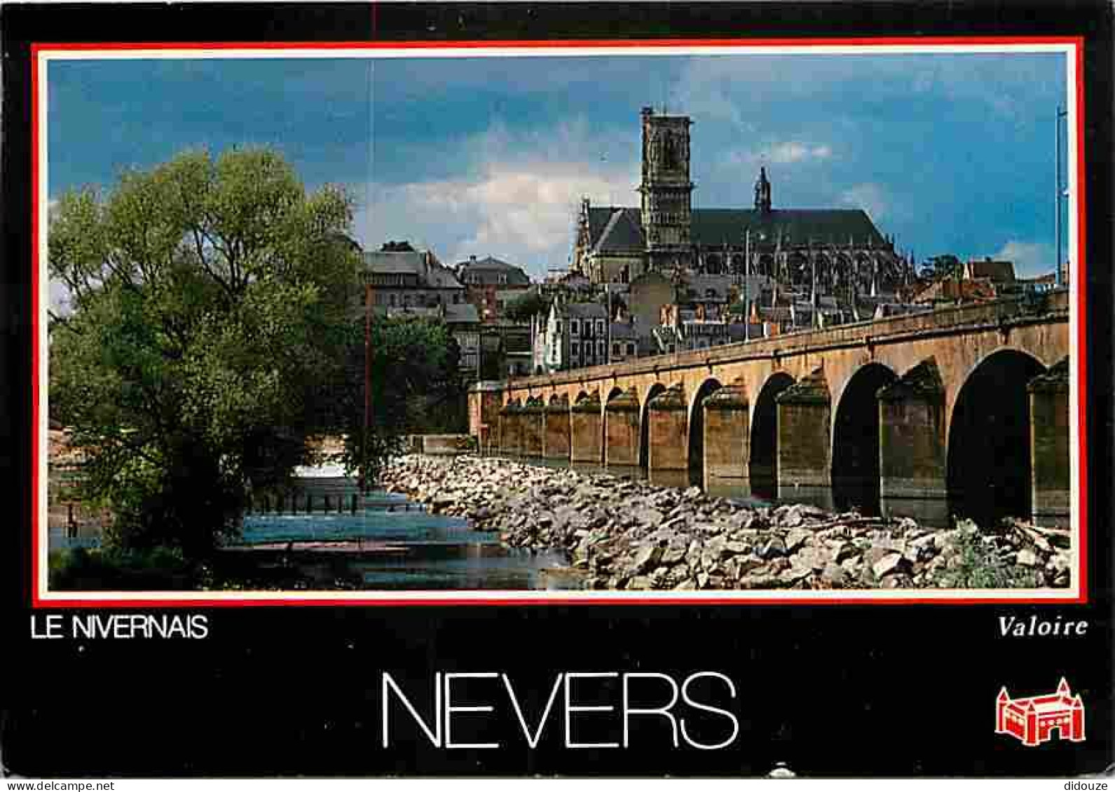 58 - Nevers - Le Pont Sur La Loire - La Cathédrale Saint Cyr - Flamme Postale - CPM - Voir Scans Recto-Verso - Nevers