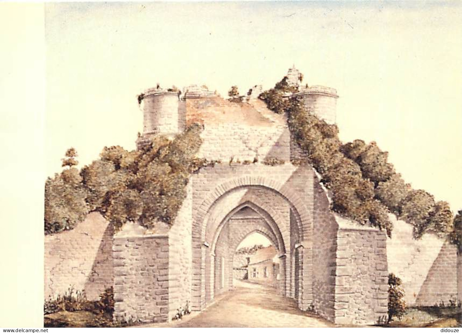 Belgique - Antoing - Le Château - Sortie Du Grand Bolewerk En Direction Du Donjon Féodal - Art Peinture - Carte Neuve -  - Antoing