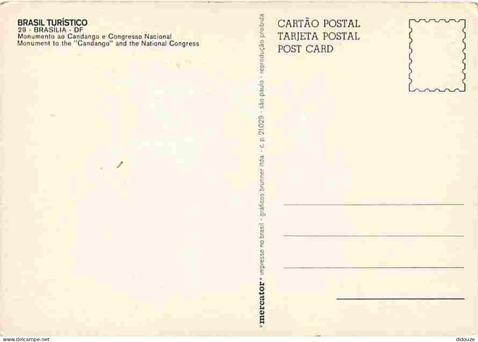 Brésil - Brasilia - Monument To The Candango And The National Congress - CPM - Voir Scans Recto-Verso - Other & Unclassified
