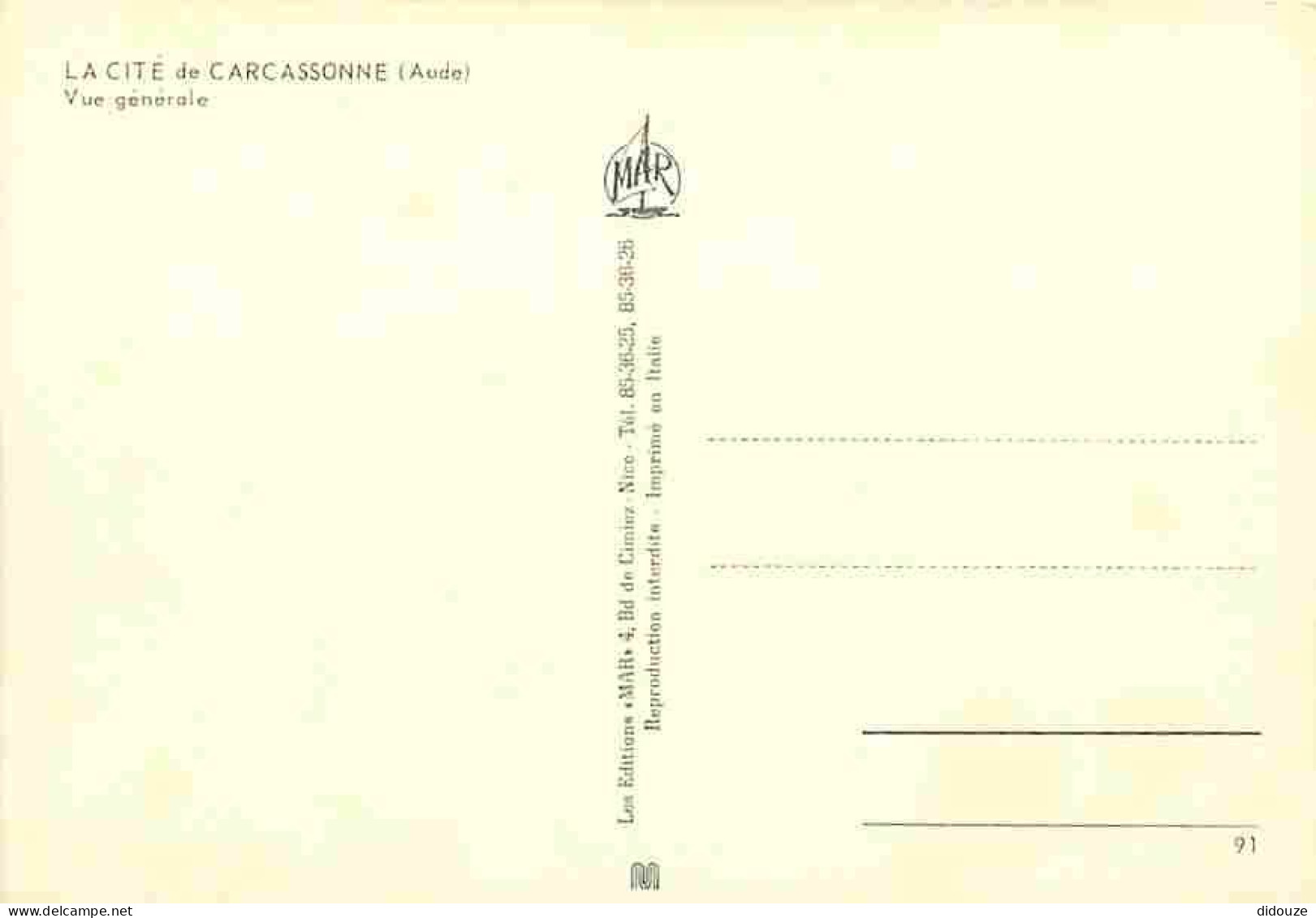 11 - Carcassonne - La Cité Médiévale - Vue Générale - Carte Neuve - CPM - Voir Scans Recto-Verso - Carcassonne