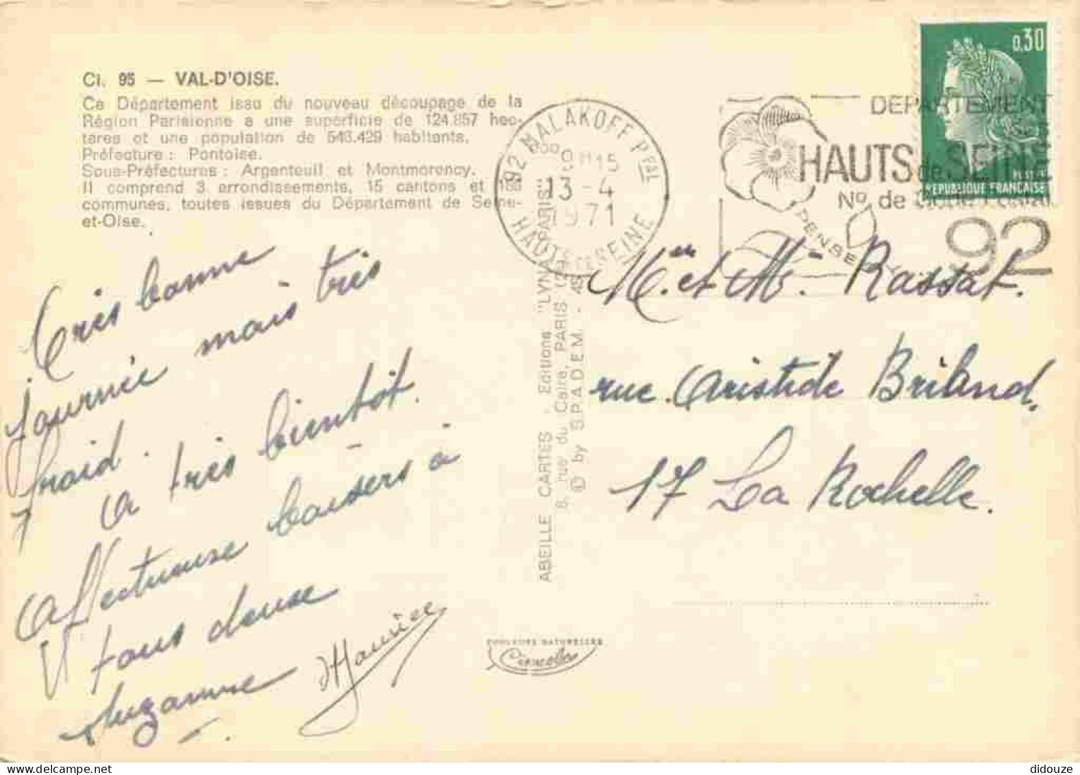 95 - Val D'Oise - Multivues - Carte Géographique - CPM - Voir Scans Recto-Verso - Otros & Sin Clasificación