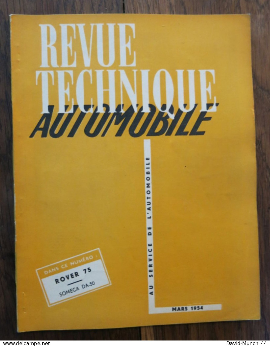 Revue Technique Automobile # 95. Mars 1954 - Auto/Motor