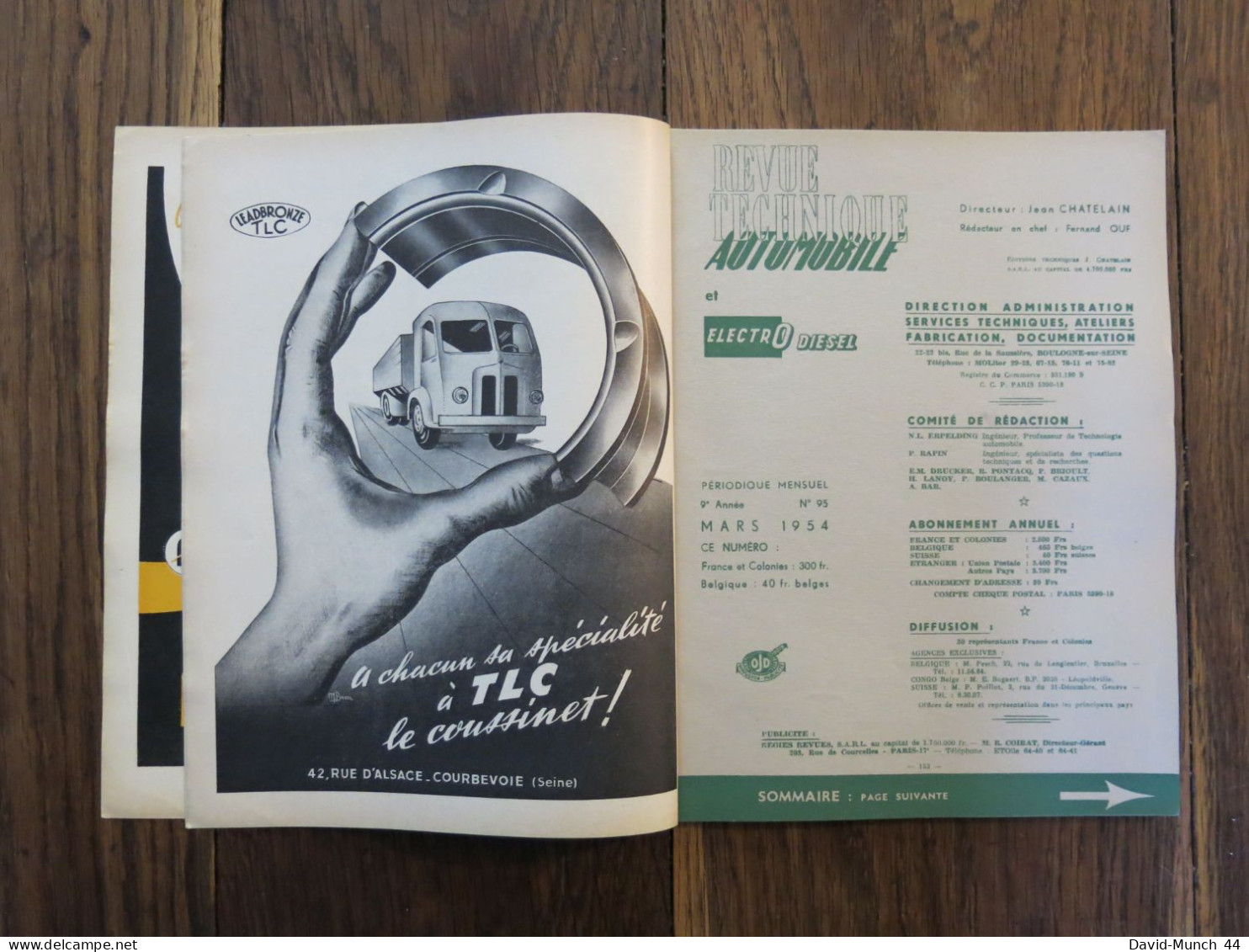 Revue Technique Automobile # 95. Mars 1954 - Auto/Motorrad
