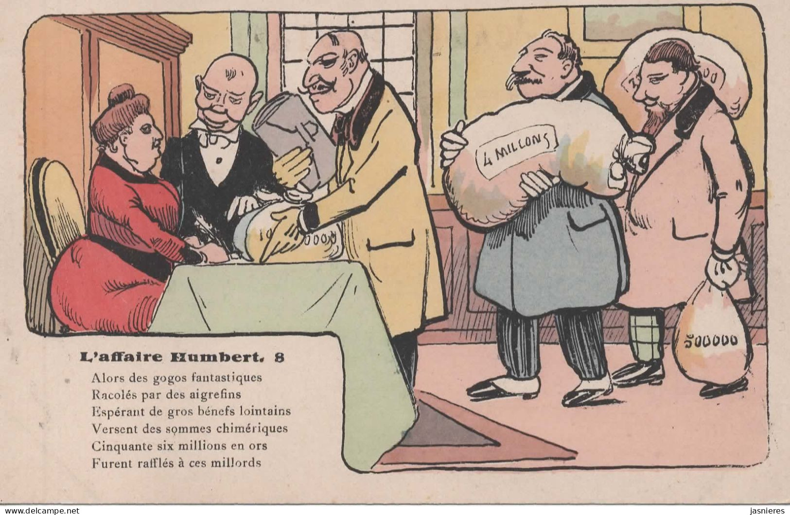 CPA A. VIGNOLA - L'affaire HUMBERT Ou "L'héritage Crawford" - Carte N°8 - 1902 - Escroquerie - Satire Politique - 1900-1949
