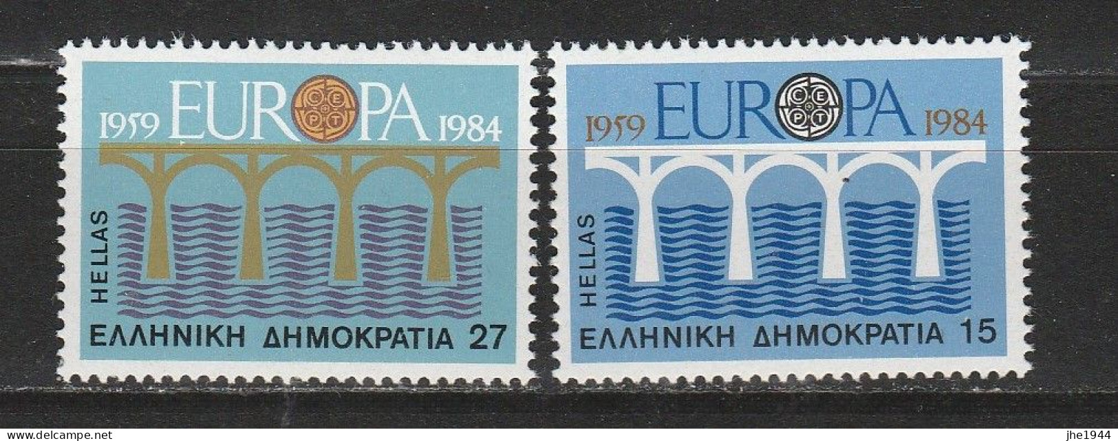 Grece N° 1533 Et 1534 ** Europa 1984 25 éme Anniversaire CEPT - Unused Stamps
