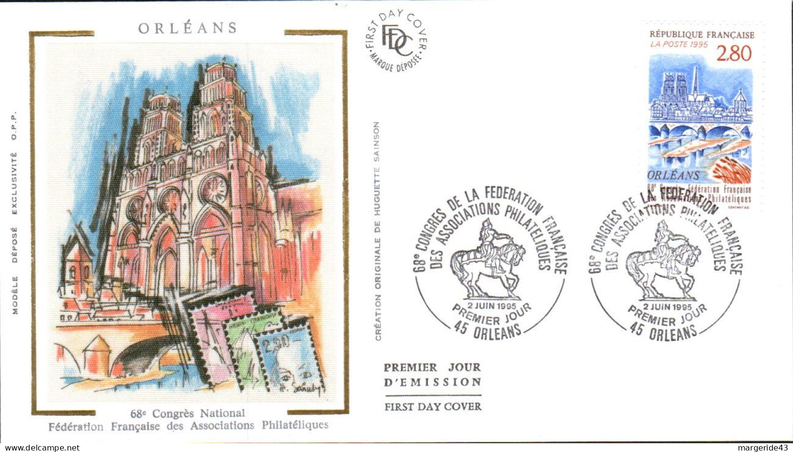 FDC 1995 CONGRES PHILA ORLEANS - 1990-1999