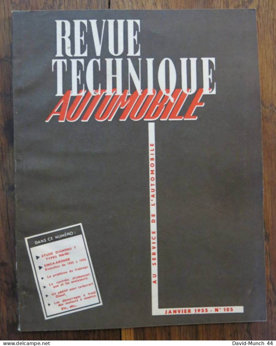 Revue Technique Automobile # 105. Janvier 1955 - Auto/Motor