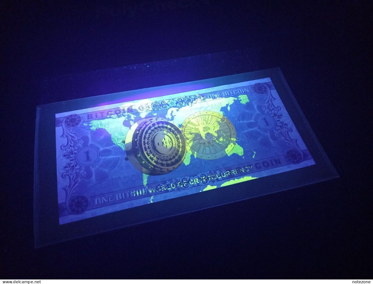 BTC Bitcoin Cryptocurrency Crypto Paper Fantasy Private Note Banknote - Collections & Lots