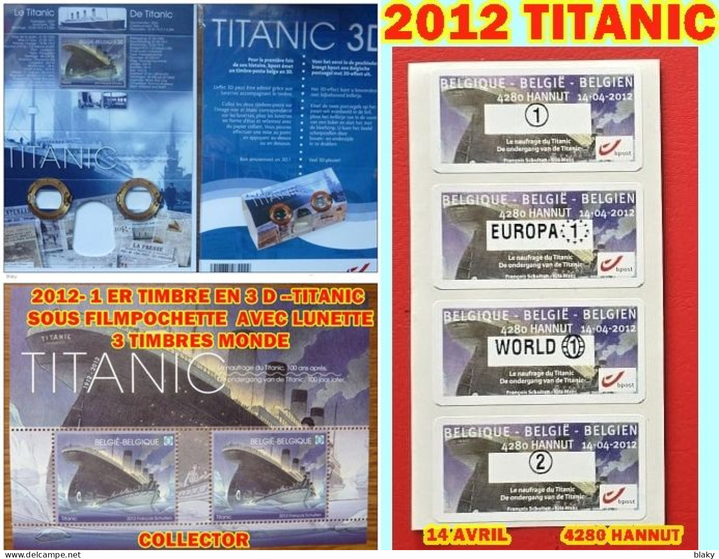 2012 - TITANIC 5 TIMBRES AUTOCOLLANTS TOUJOURS EN COURS - 2011-2020