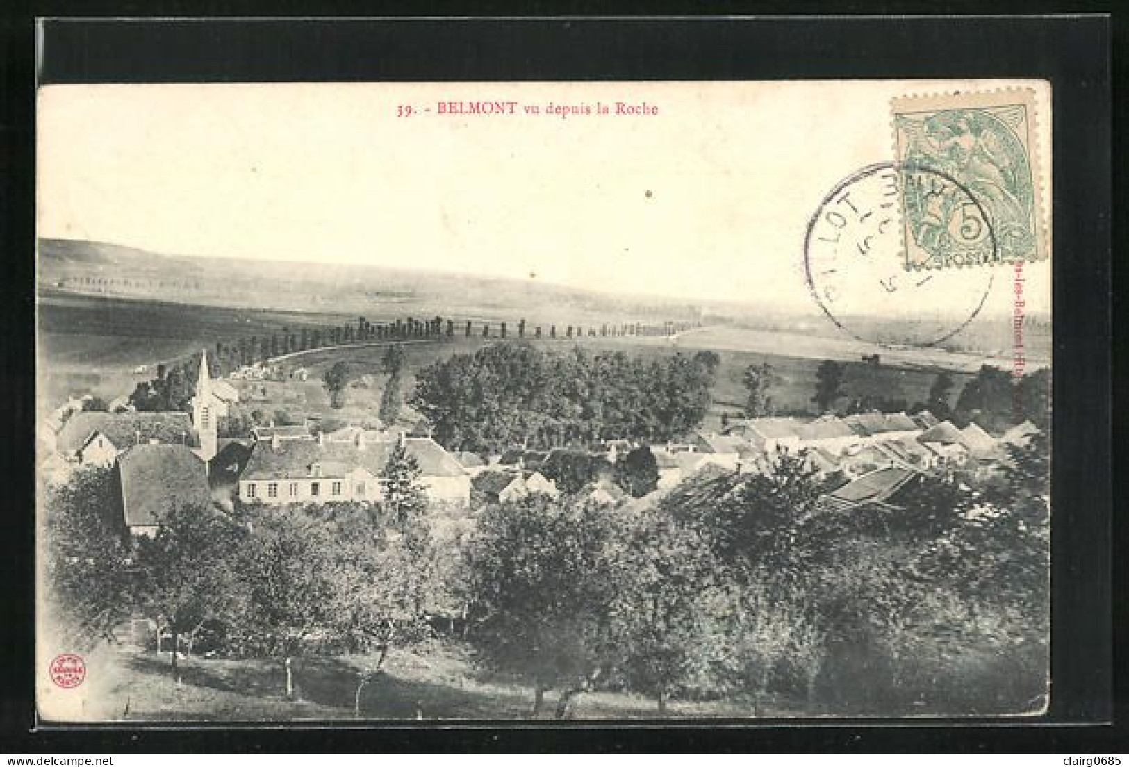 52 - BELMONT - Vu Depuis La Roche - 1906 (peu Courante) - Other & Unclassified