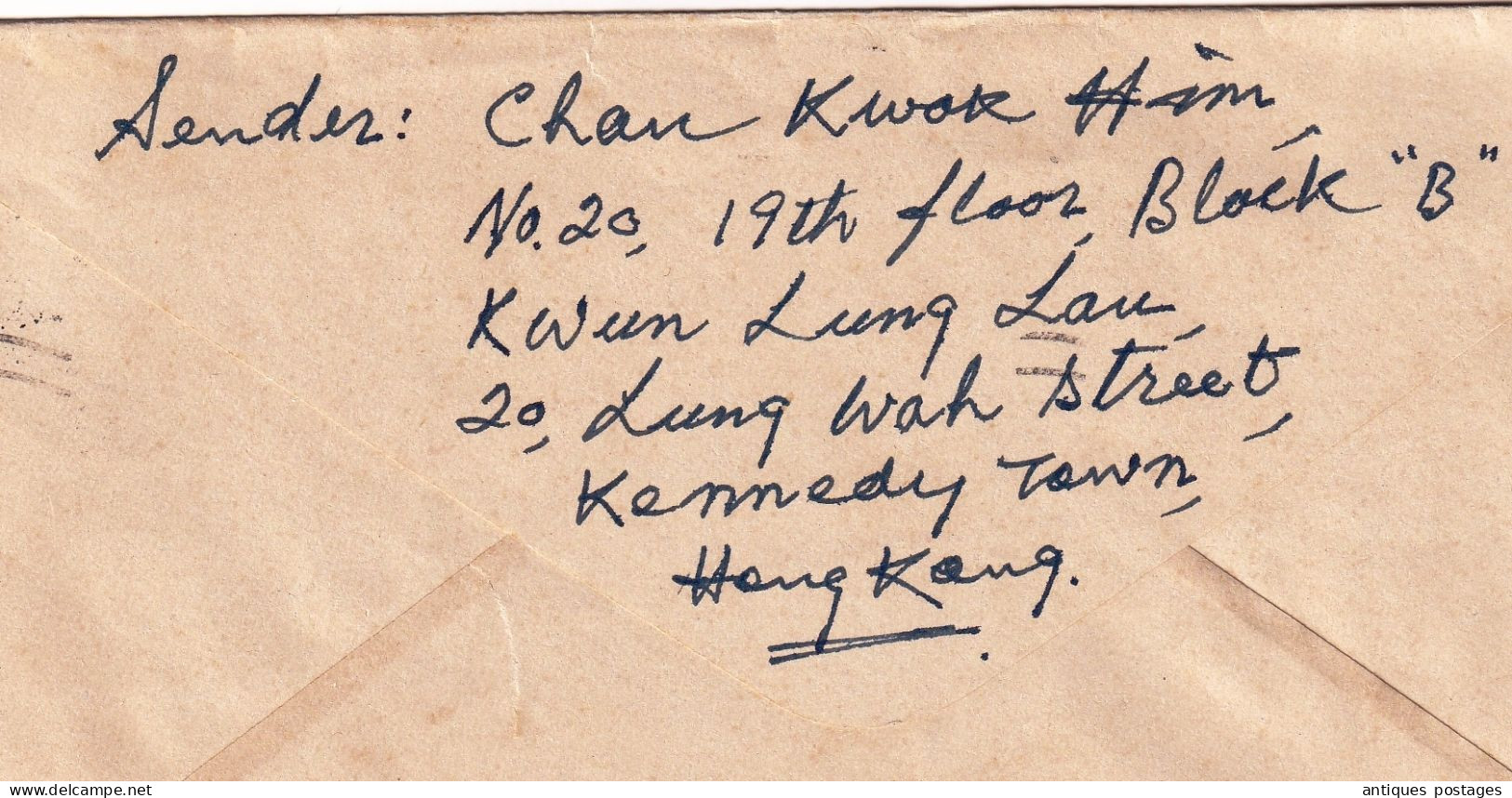 Lettre 1967 Hong Kong Chan Kwok Kim Chine China Singapore Singapour Stamp Queen Elizabeth II Seet Lee Pong - Cartas & Documentos