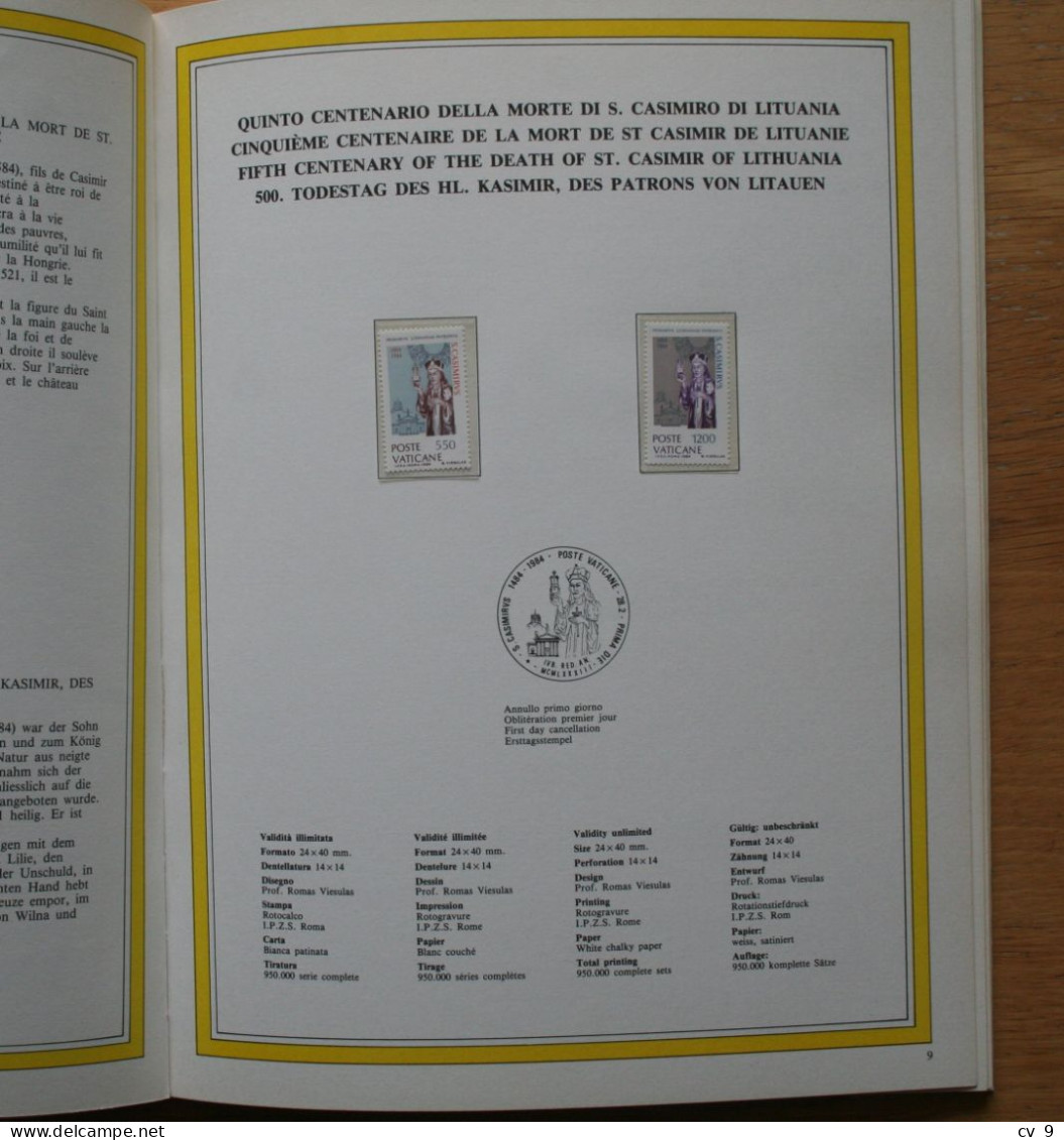 Complete + Postcards + Vignette ESPANA 1984 Yearbook POSTFRIS / MNH / **  VATICANO VATICAN VATICAAN - Volledige Jaargang