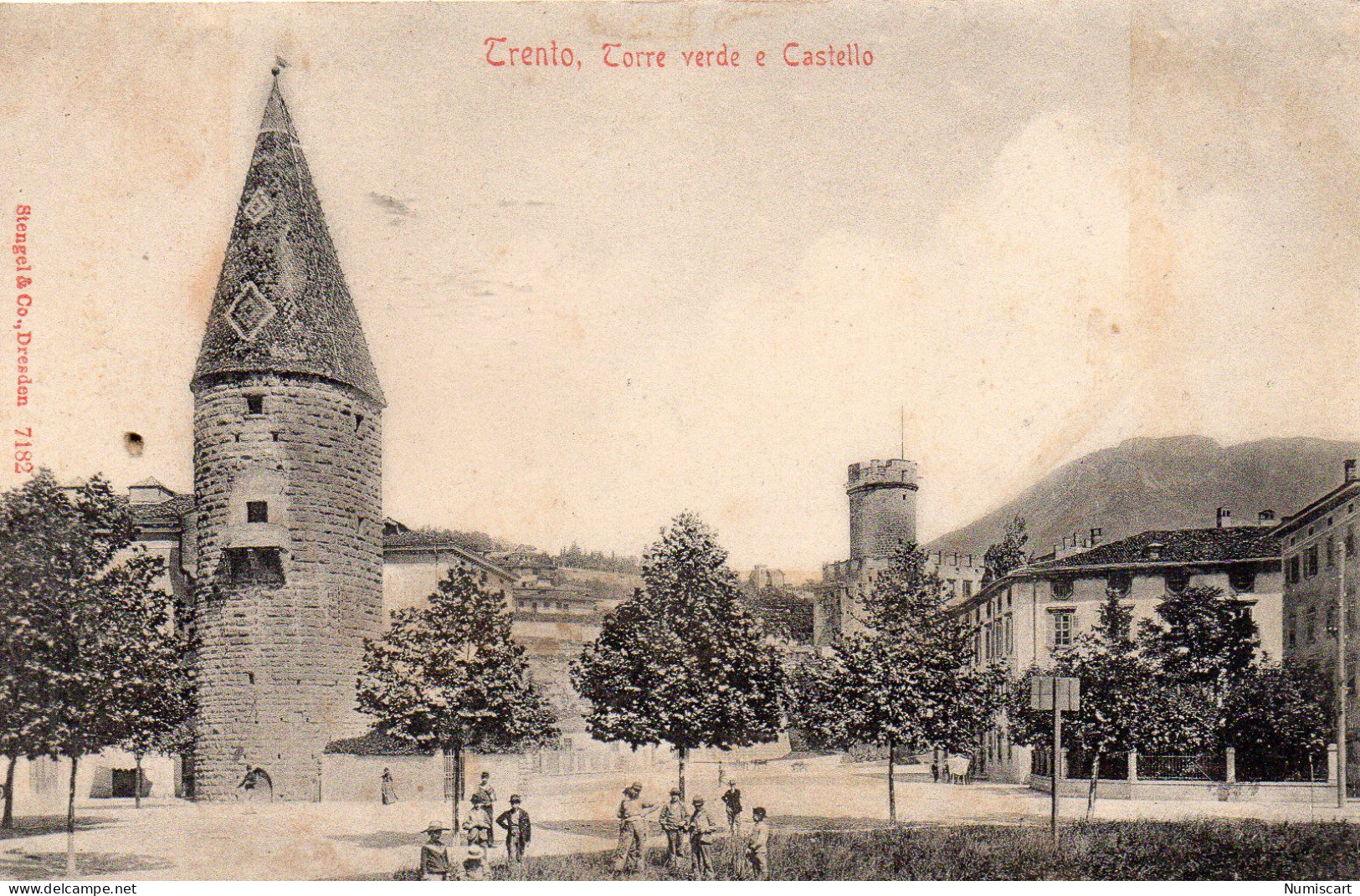 Trento Animée Corre Verde E Castello Château - Trento