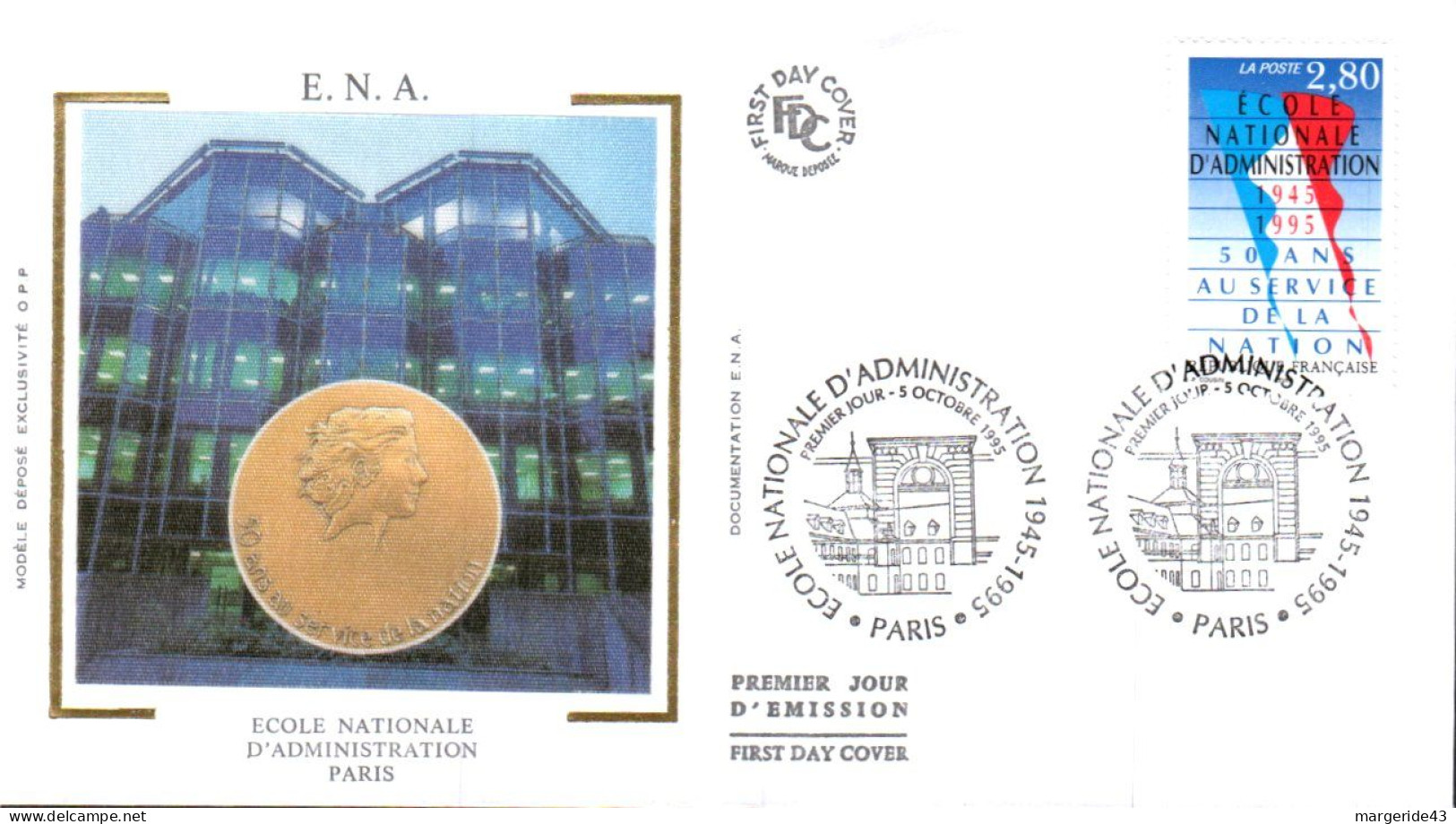 FDC 1995 ECOLE NATIONALE D'ADMINISTRATION E N A - 1990-1999