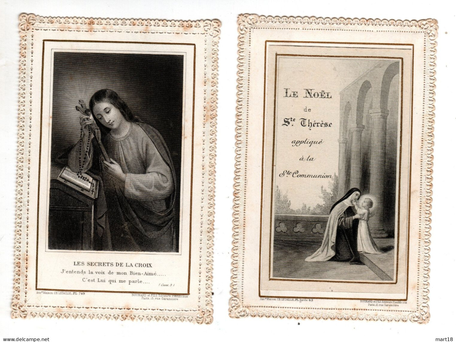 2 Images Pieuses - Canivet S - Années 1900 - Dentelés - A - - Images Religieuses