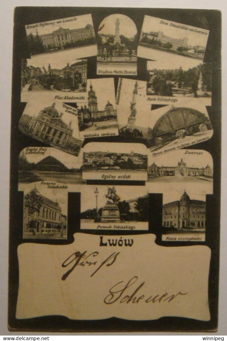Lwow.Multiview.Salon Mal.Polsk.1905.Poland.Ukraine. - Ukraine