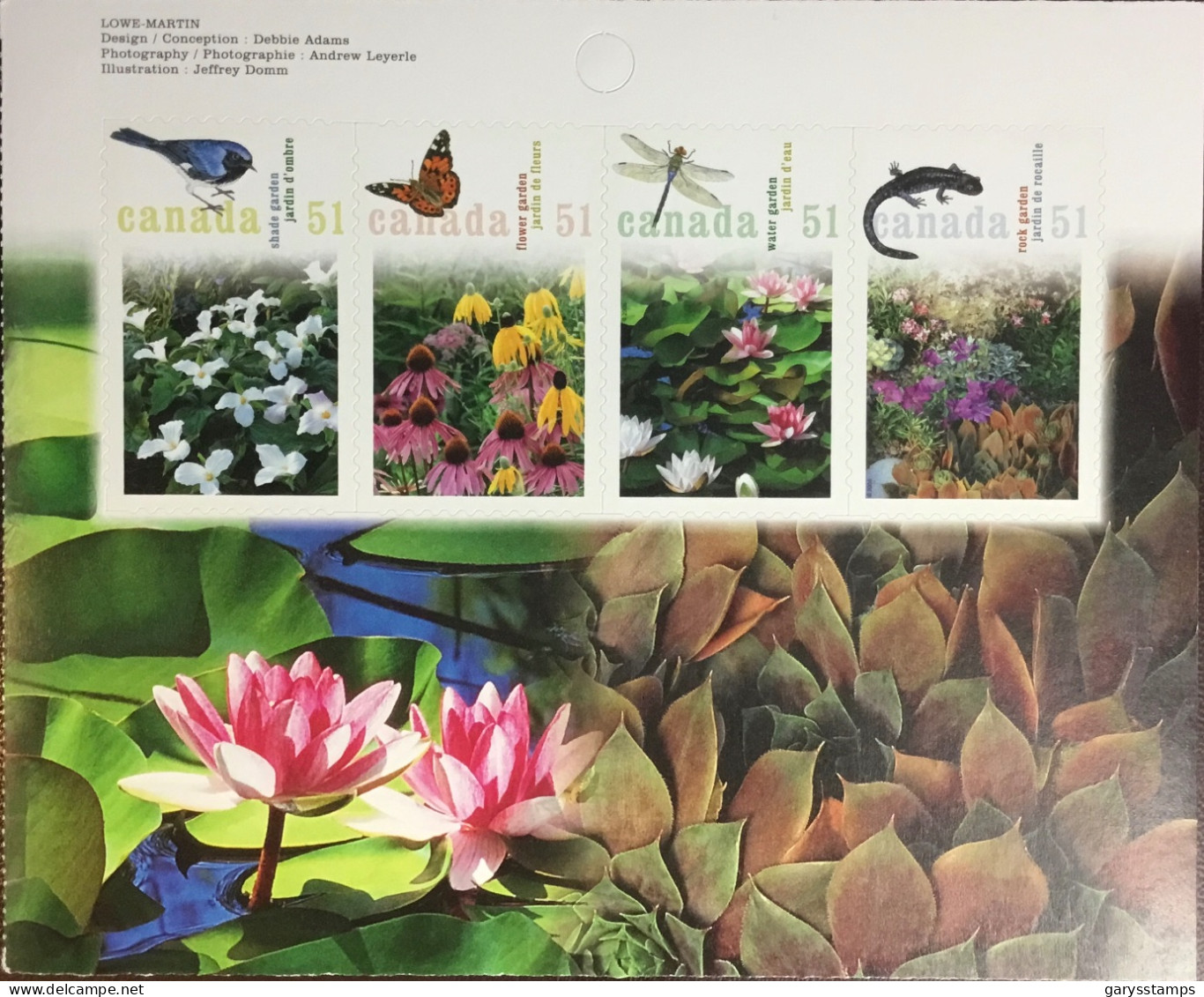 Canada 2006 Gardens Flowers Birds Butterflies Dragonflies Reptiles Sheetlet MNH - Andere & Zonder Classificatie