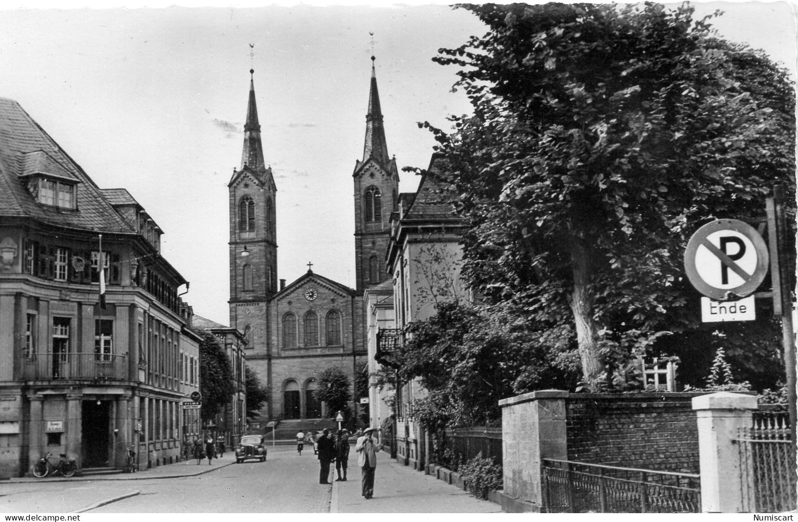 Lahr-Baden Animée Schillerstrasse Voiture Eglise - Lahr