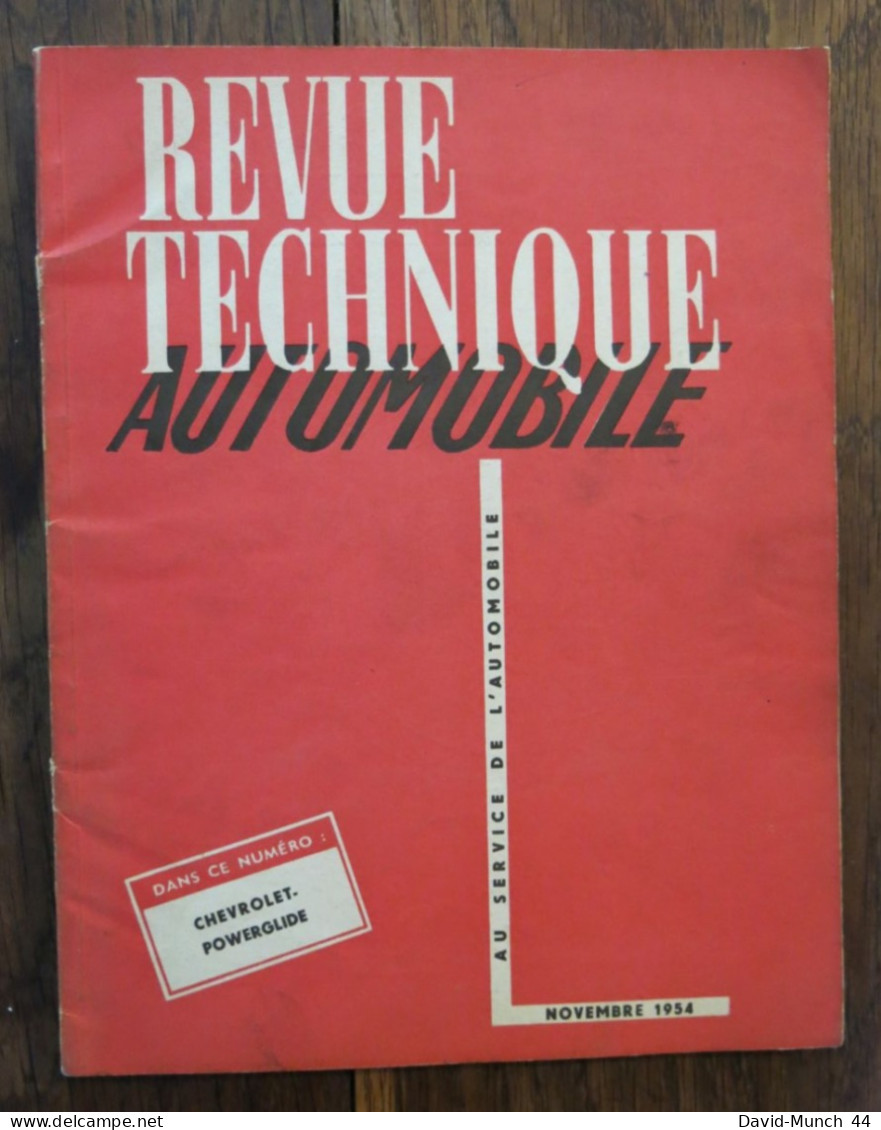 Revue Technique Automobile # 103. Novembre 1954 - Auto/Motor