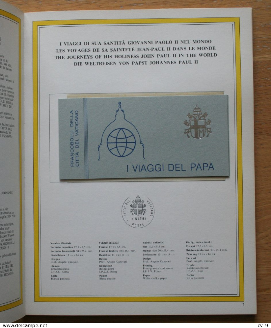 Complete + Postcards + Vignette ITALIA + Booklet 1985 Yearbook POSTFRIS / MNH / **  VATICANO VATICAN VATICAAN - Ganze Jahrgänge
