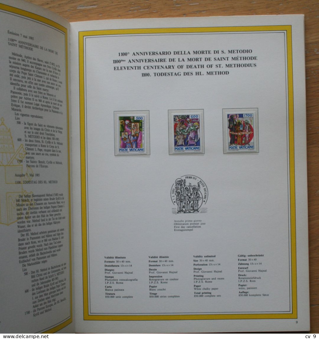 Complete + Postcards + Vignette ITALIA + Booklet 1985 Yearbook POSTFRIS / MNH / **  VATICANO VATICAN VATICAAN - Années Complètes