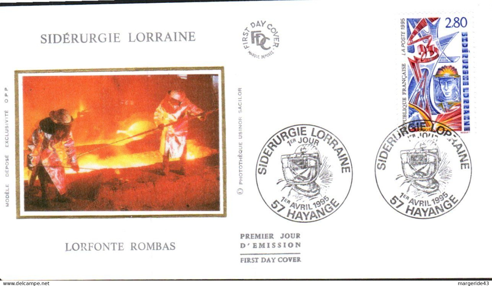 FDC 1995 SIDERARGIE LORRAINE - 1990-1999