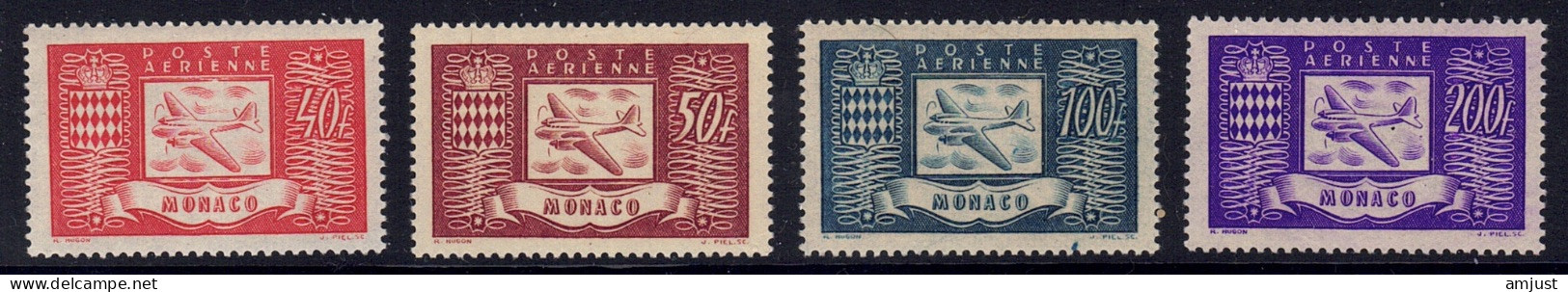 Monaco // 1946 Poste Aérienne // Avion Et Armoiries  Timbres Neufs** MNH  No. Y&T 15-18 - Airmail