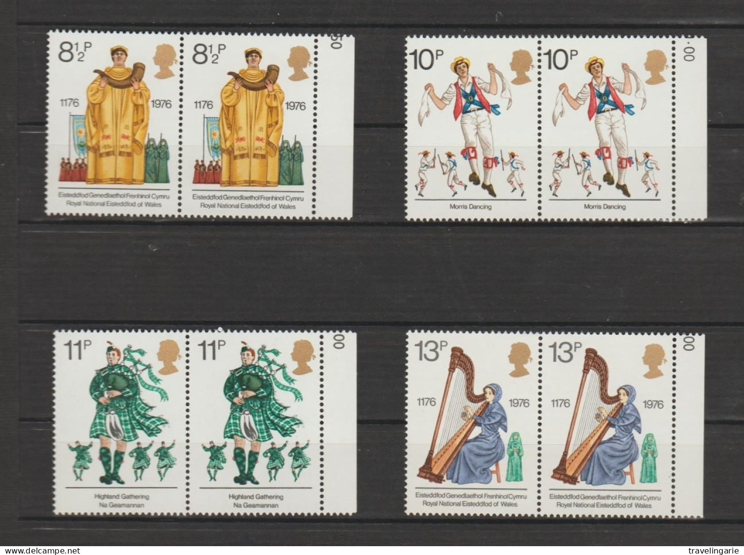 Great Britain 1976 British Cultural Traditions - Pairs With Selvage MNH ** - Unused Stamps