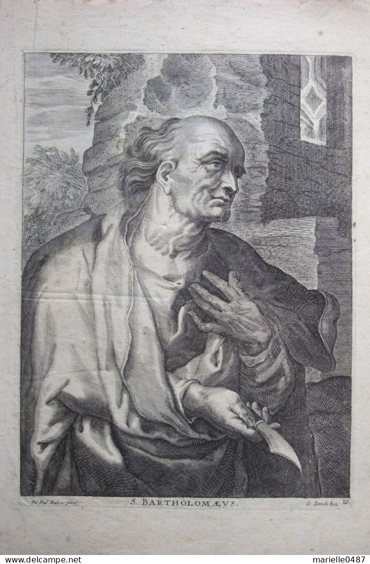 Saint Barthélémy.  D'après Peter Paul Rubens. 1610 - Devotion Images