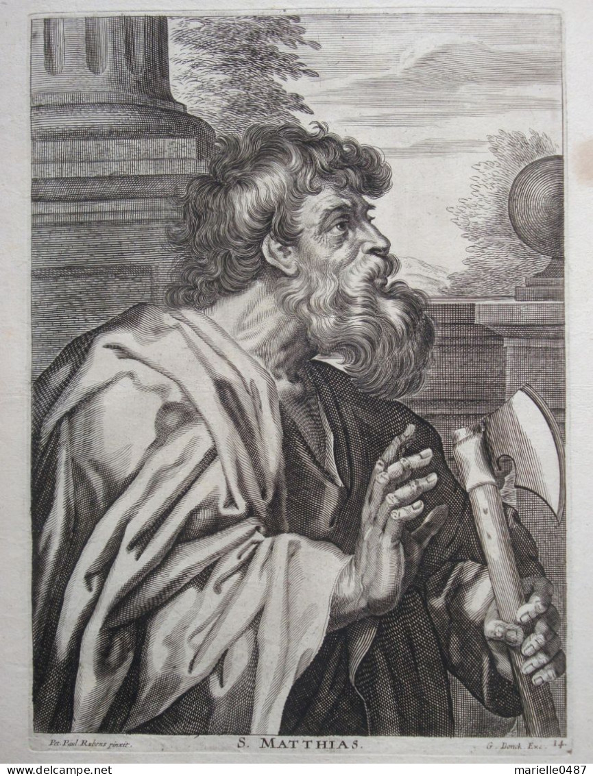 Saint Matthieu.  D'après Peter Paul Rubens. 1610 - Devotion Images