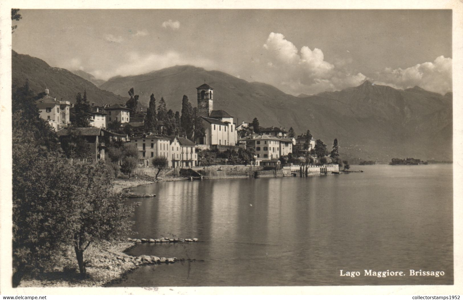 BRISSAGO, TICINO, ARCHITECTURE, TOWER, MOUNTAIN, SWITZERLAND, POSTCARD - Brissago