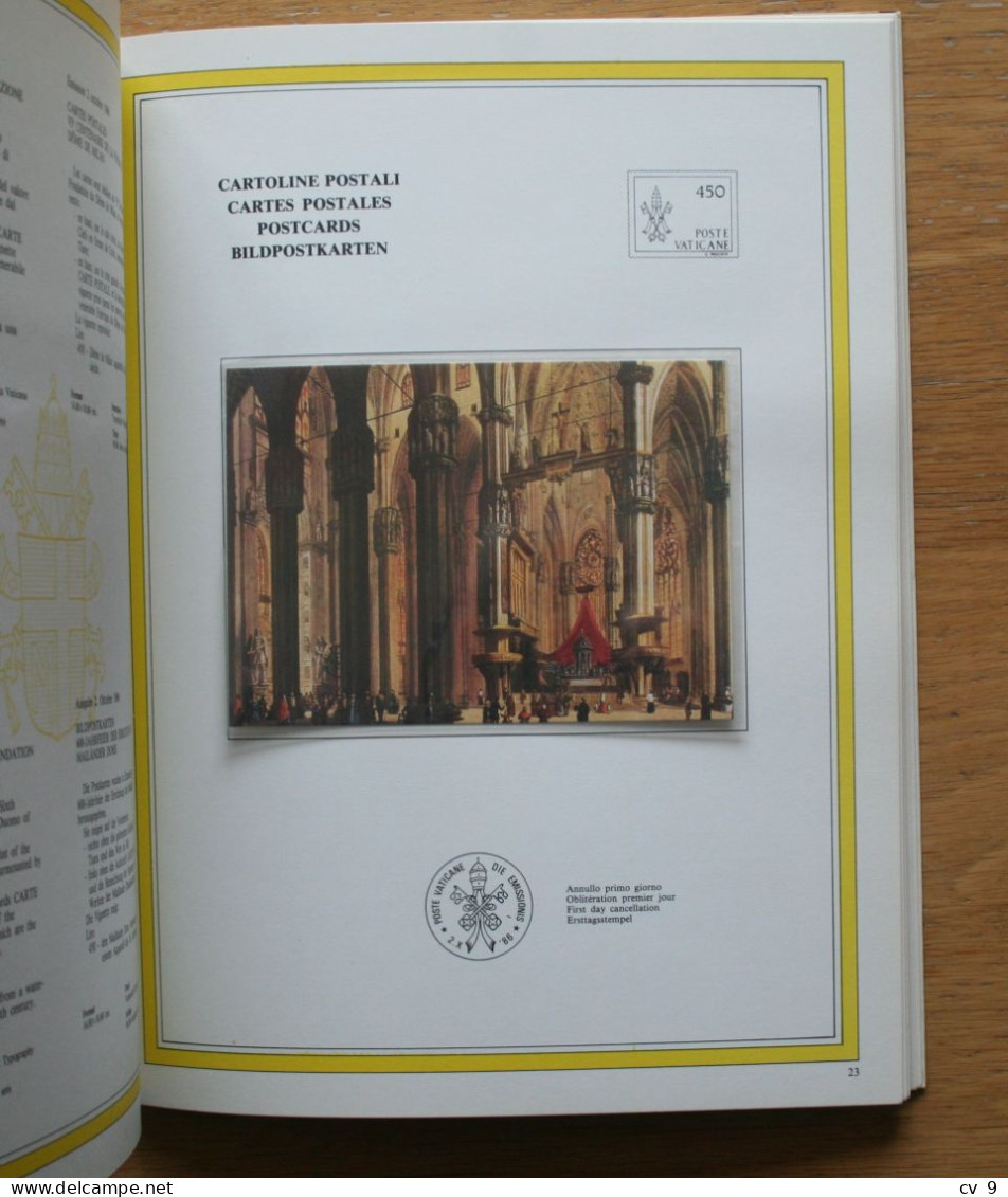 Complete + Postcards + Vignette STOCKHOLMIA 1986 Yearbook POSTFRIS / MNH / **  VATICANO VATICAN VATICAAN