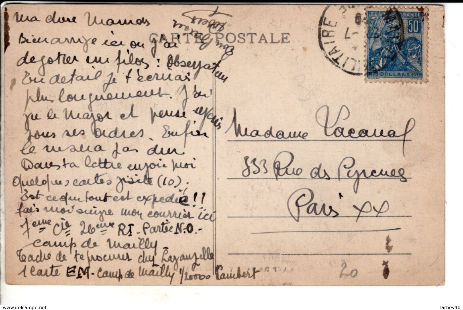 Camp De Mailly , Vue Des Baraquements - Cartes Postales Ancienne - Mailly-le-Camp