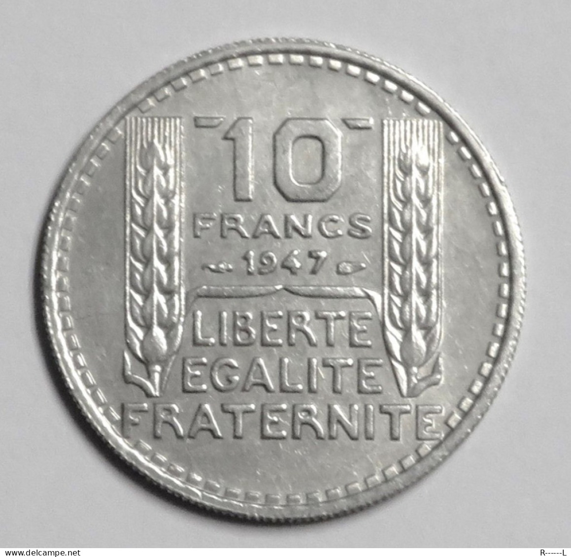 Monnaie 10 Francs 1947 Turin Grosse Tête , Rameaux Courts ( Gouvernement Provisoire ) - 10 Francs