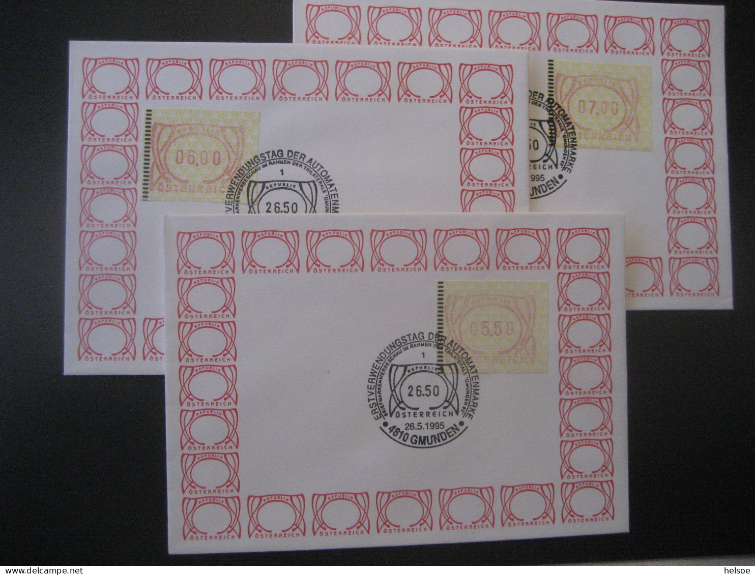 Österreich- FDC Satz Sonder-Belege Automatenmarke MiNr. 3 - Timbres De Distributeurs [ATM]