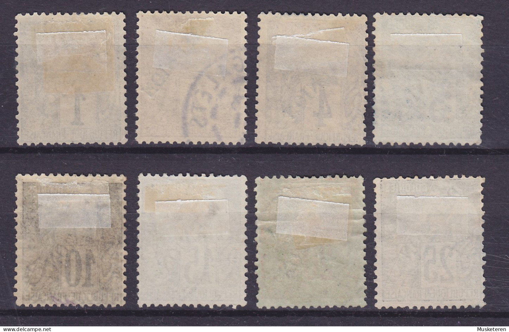 Reunion 1891 Mi. 17-24 French Colonies Allegorie Overprinted Aufdruck Surchargé 'RÉUNION', MNG(*)/(o) - Usados