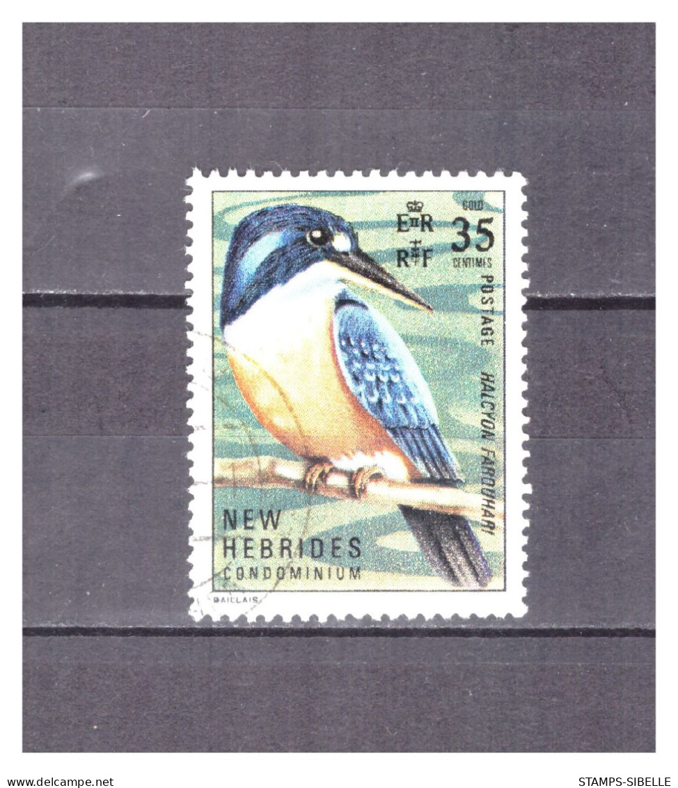 NOUVELLES  HEBRIDES   . N ° 344 .  35 C    MARTIN    PECHEUR   OBLITERE    .  SUPERBE . - Used Stamps