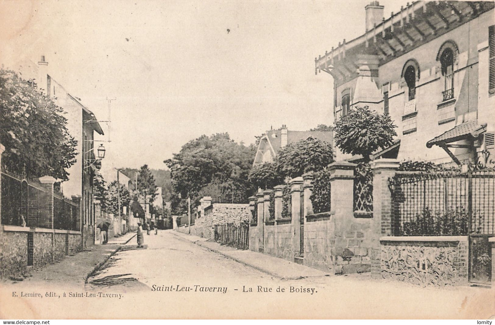 95 Saint Leu Taverny Rue De Boissy CPA Cachet 1905 - Taverny